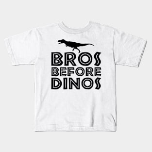 BROS BEFORE DINOS Kids T-Shirt